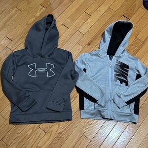 Under Armour and Nike Kids Hoodie - Dark Gray with Logo